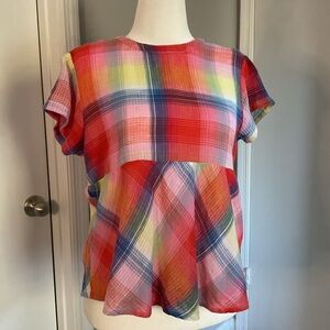 Rebellion Multicolor Plaid Women's Blouse